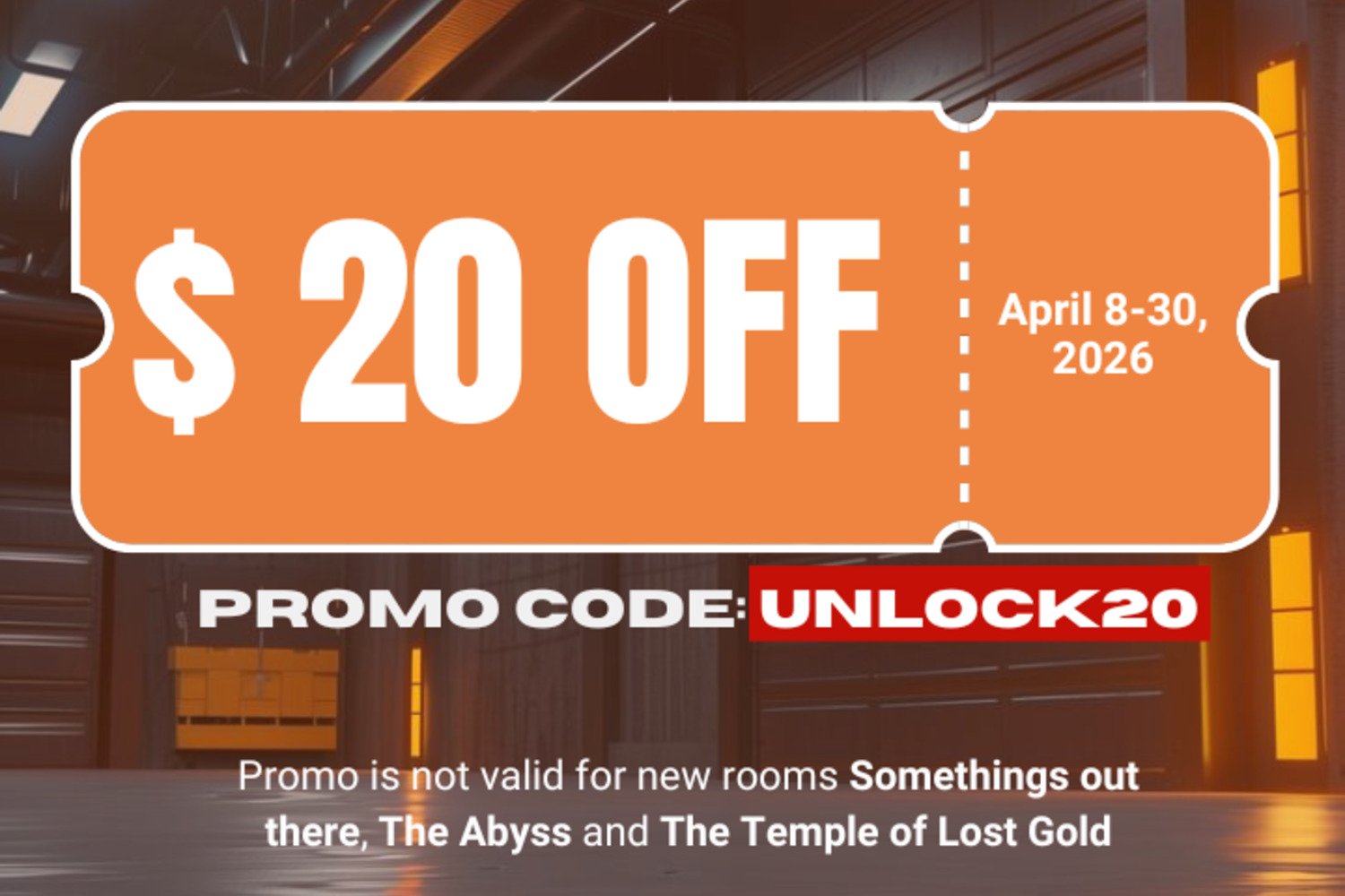 best escape room promo near me