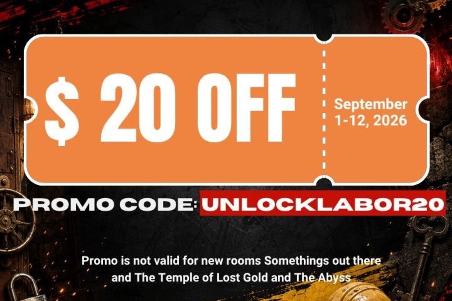 best escape room promo near me